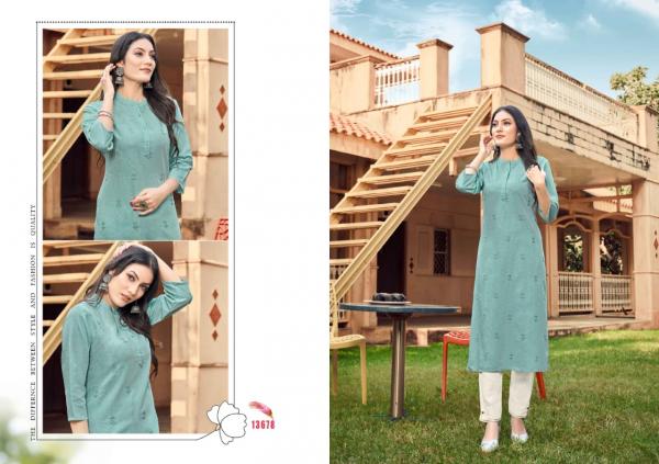 Kalaroop Ladlee Vol 3 Rayon Designer Long Kurti Collection